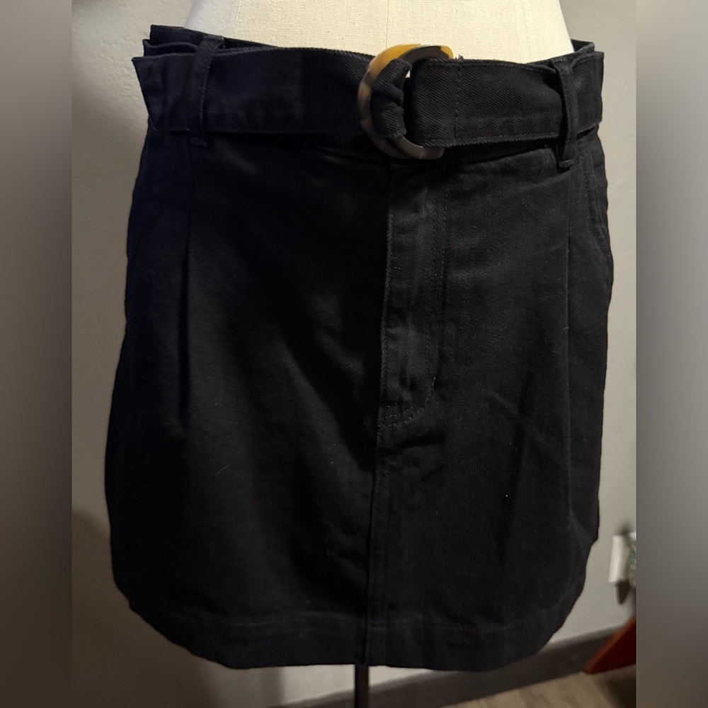 We are Free Black Denim mini skirt